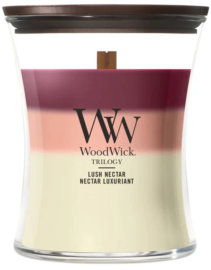 WoodWick Hourglass - Trilogy Lush Nectar - Medium Geurkaars - 60 branduren