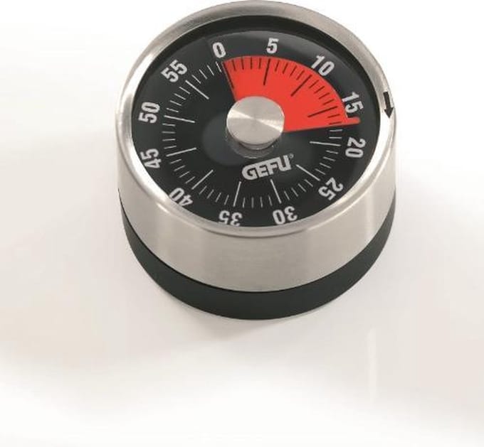 GEFU OPTICO Keukentimer – 60 Minuten – Magnetisch – RVS