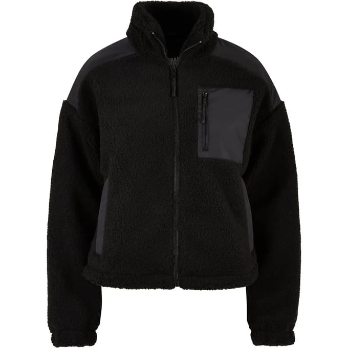 Urban Classics - Sherpa Mix Jacket - S - Zwart