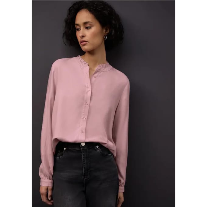 Gemêleerde blouse met ruches