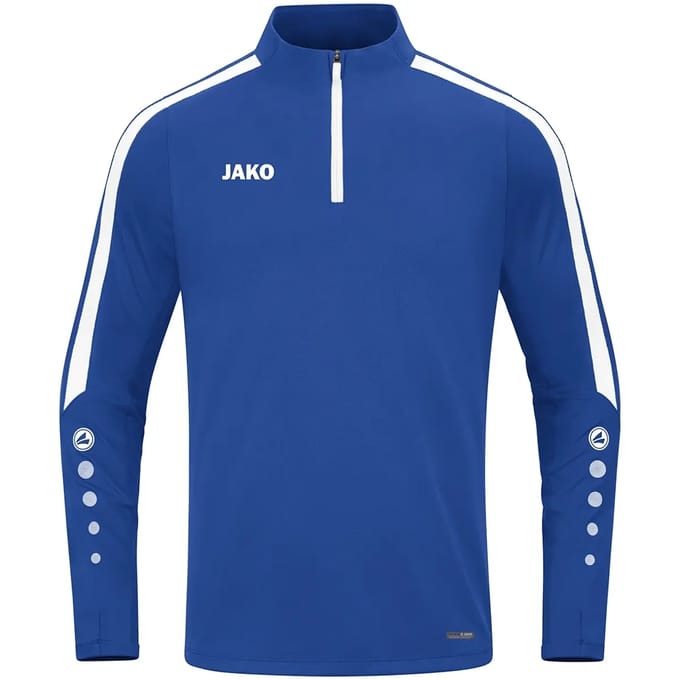 Jako Power Ziptop Heren - Royal / Wit | Maat: M