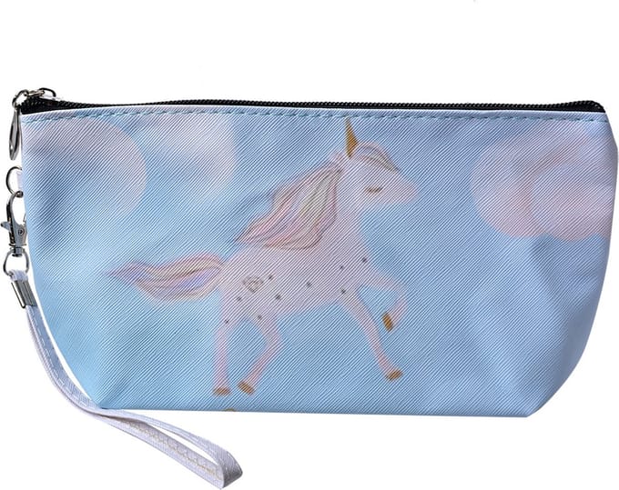 Juleeze Toilettas Dames 23x13 cm Blauw Polyester Eenhoorn