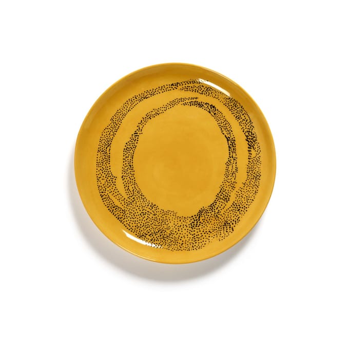 Serax Feast Bord M - Set - yellow/dots zwart