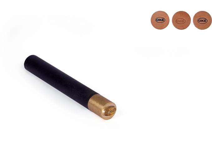 Leerstempel, rond 15mm