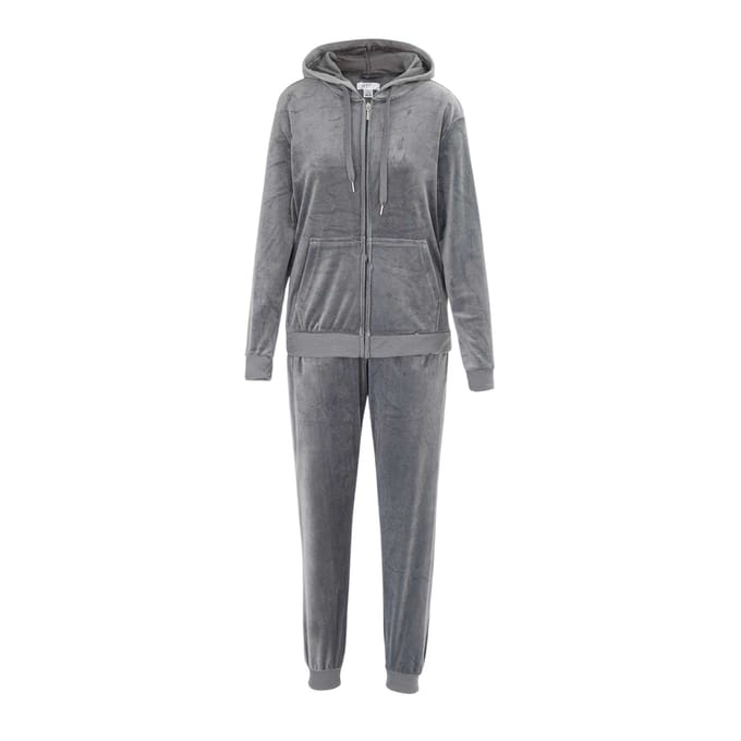 Miso Dames Velours Trainingspak Set (Grijs)