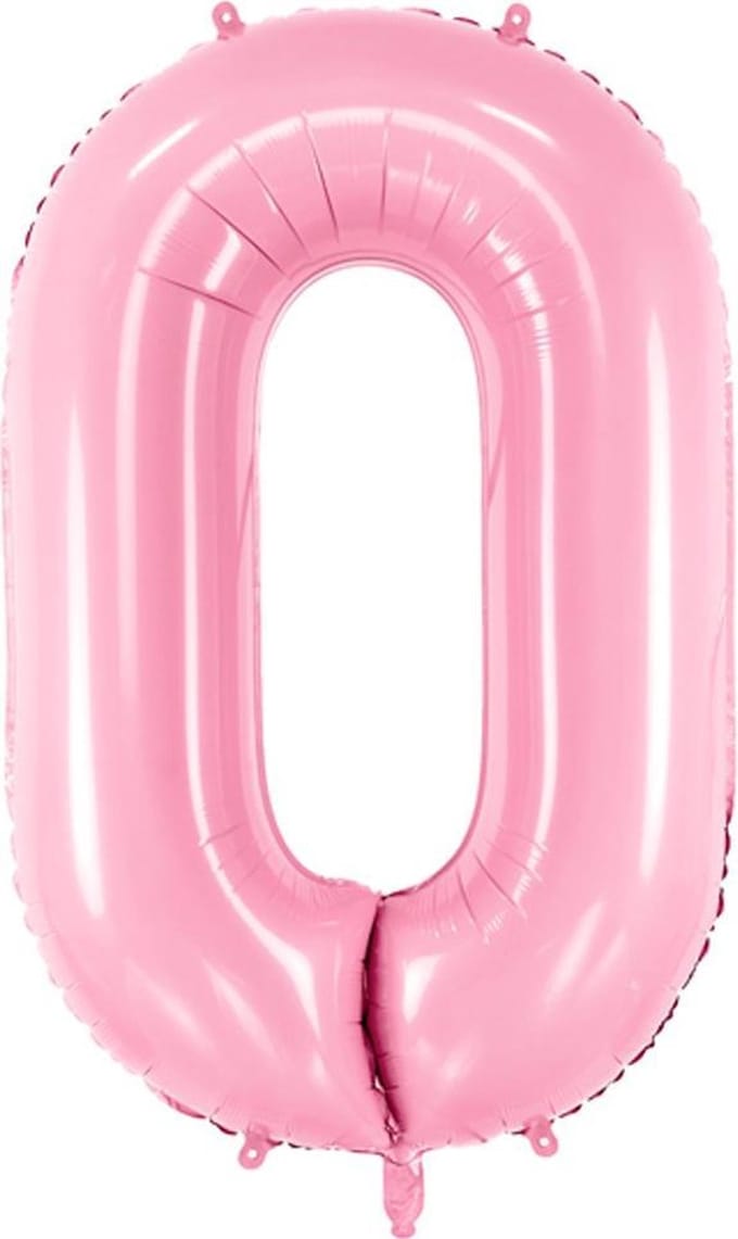 Cijfer 0 (86 cm) - Lichtroze