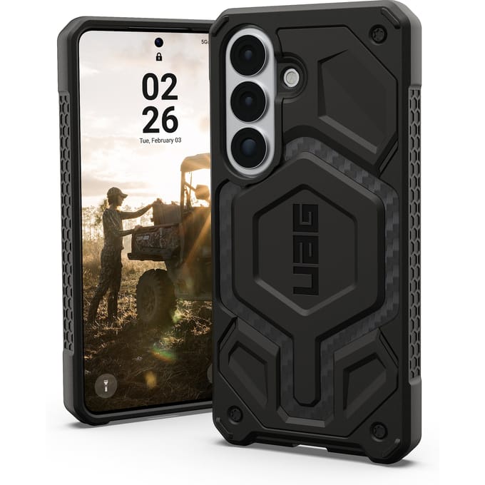 Urban Armor Gear Monarch Pro Case Samsung Galaxy S26+ Carbon MagSafe compatible, Met magneetmodule