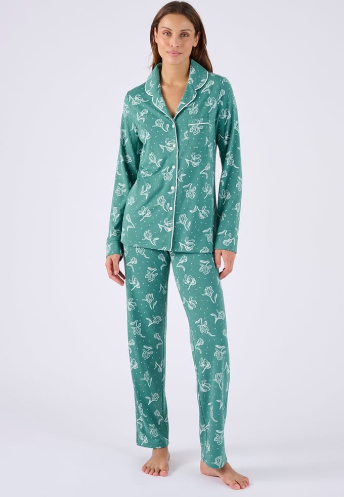 Damart - Pyjama met knoopsluiting Thermolactyl - Dames - Groen - 34-36 (XS)