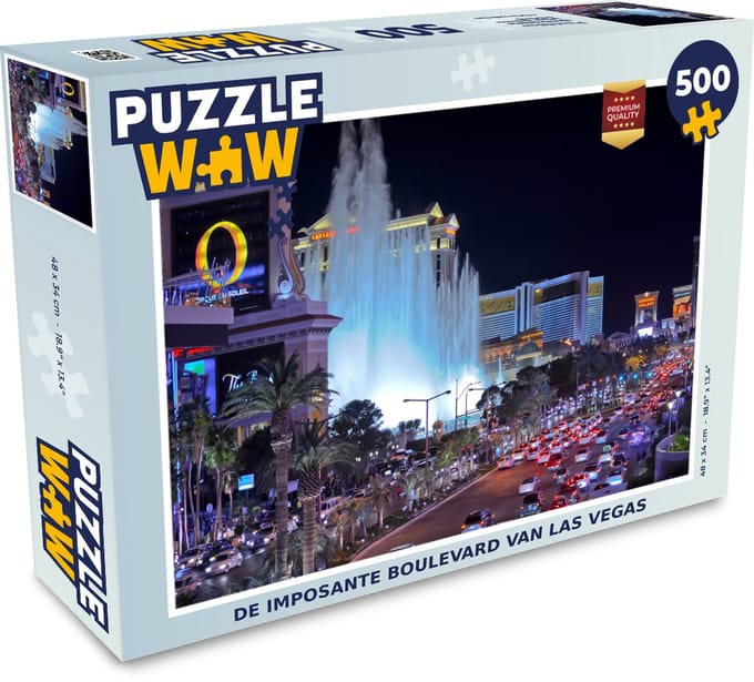 Puzzel De imposante boulevard van Las Vegas - Legpuzzel - Puzzel 500 stukjes