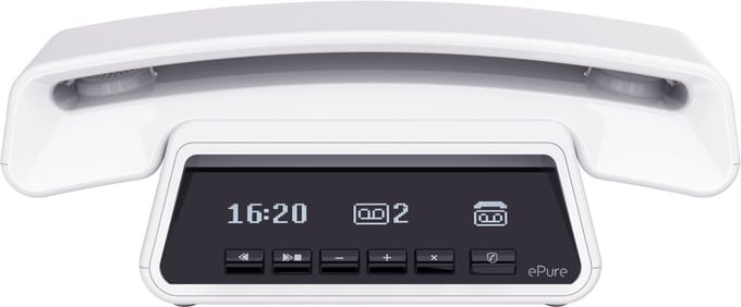 Alcatel E-pure Premium DECT Huistelefoon wit: Stijlvol & Veilig met Blokkeerfunctie & Antwoordapparaat