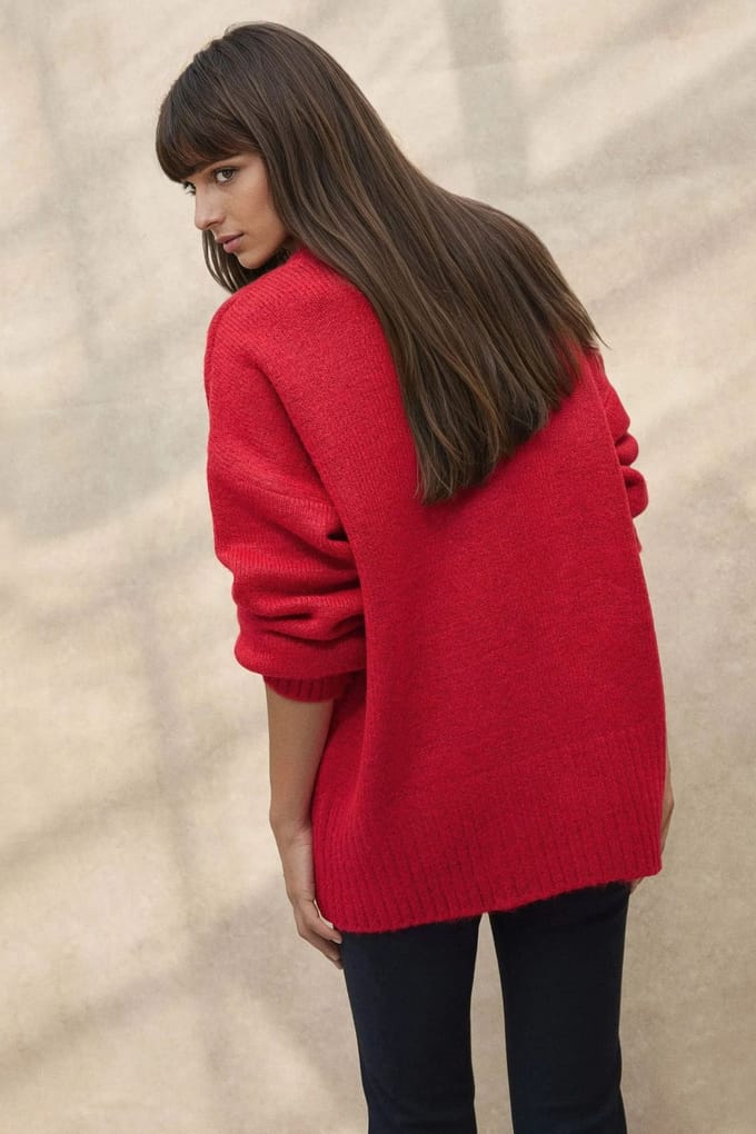 Dikke Gebreide Crew Neck Trui