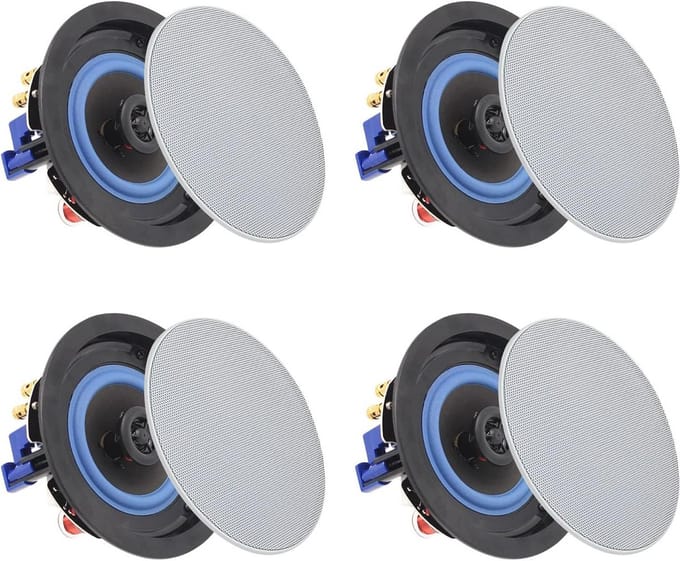 Bluetooth Plafondluidsprekers 4 inch 160W voor Badkamer, Keuken en Woonkamer - 2 Paar