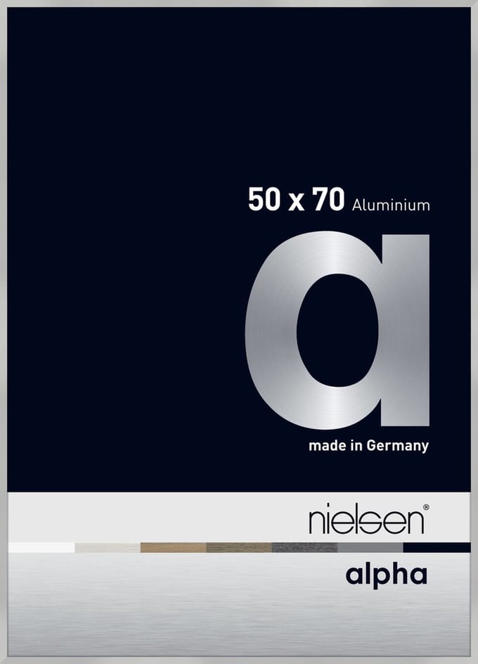 Nielsen Alpha Aluminium Wissellijst Frosted Silver 50x70cm