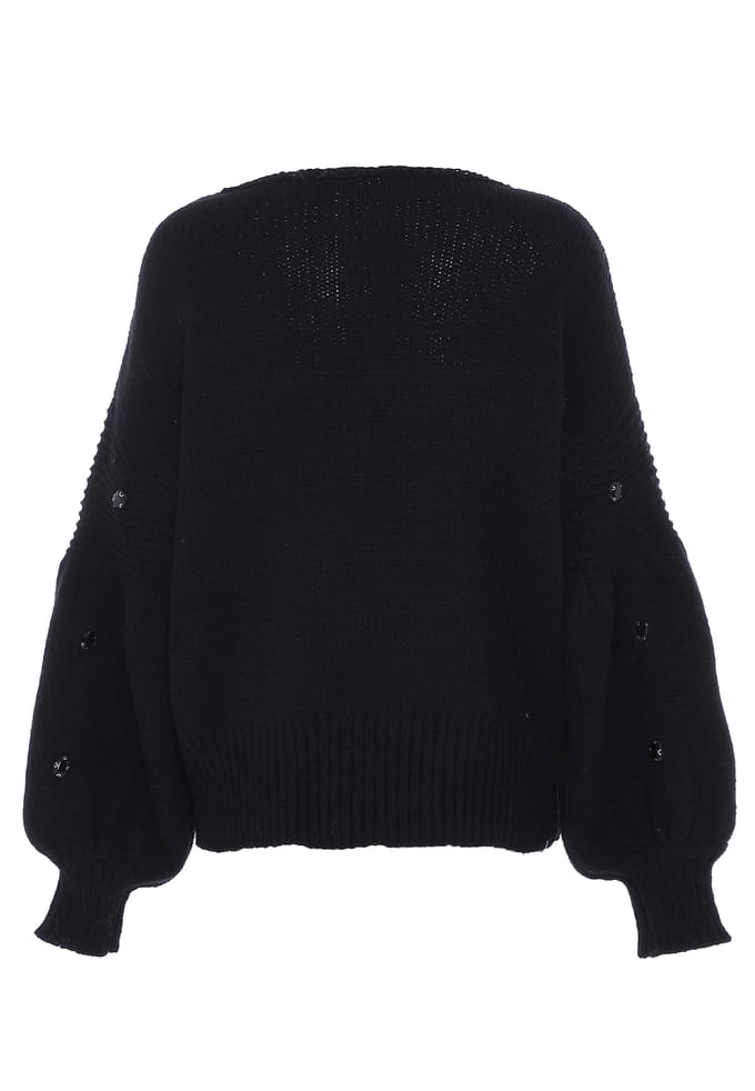 Faina Trui met strass steentjes Dames zwart