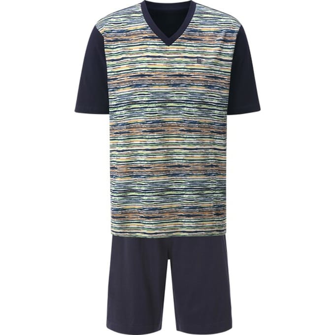 Babista herren Korte Pyjama - 56/58 - donkerblauw - Plus Size