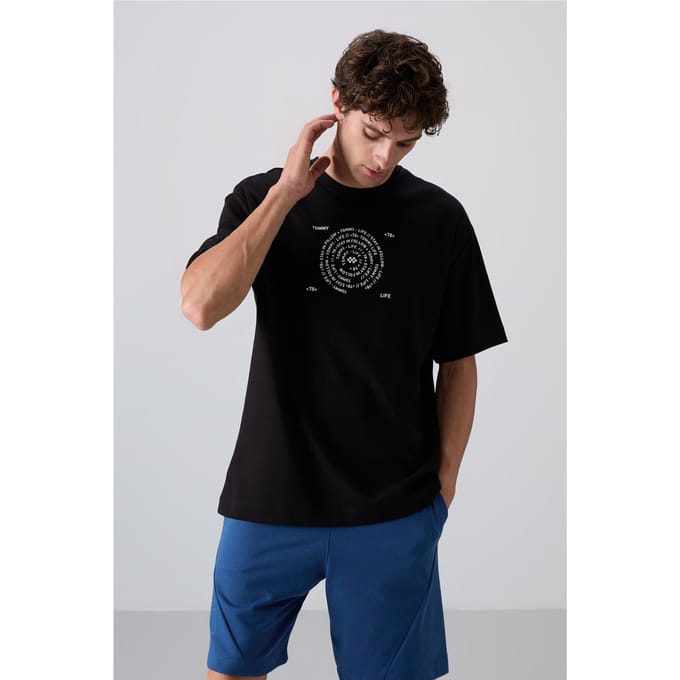 Oversized Katoenmix Crewneck T-Shirt