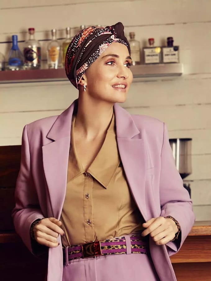 beatrice turban with ribbons - christine headwear