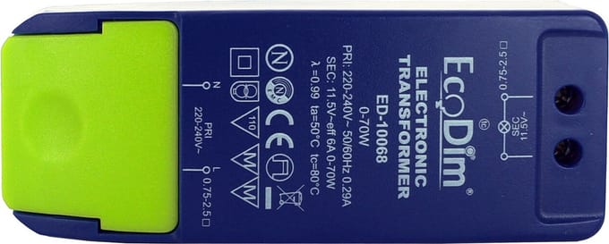EcoDim LED Driver 0-50W 12V AC - Dimbaar - ED-10068 - Blauw