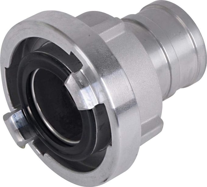 Storz Saugkoppeling Aluminium met Rechte Uitloop 52mm en Witte Afdichtingsring