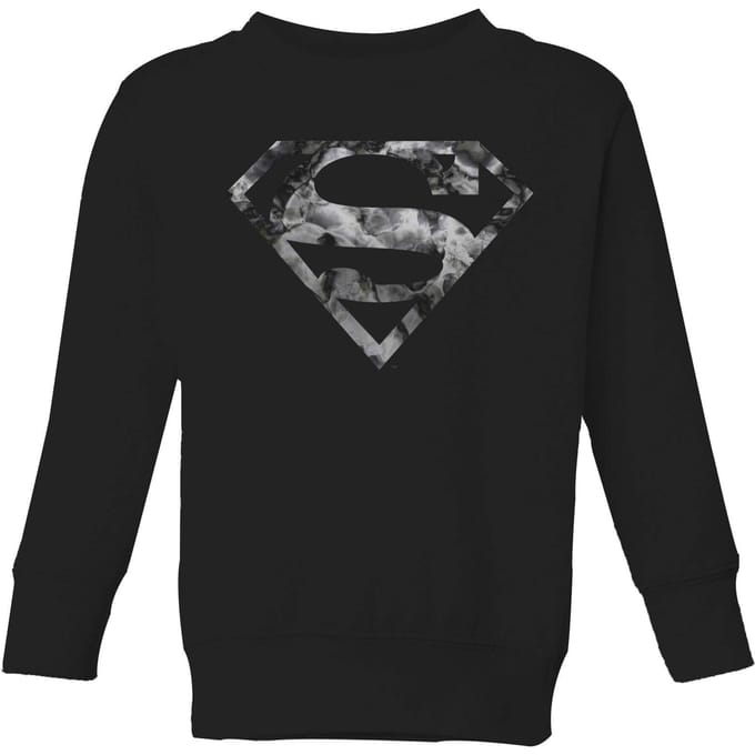 Marble Superman Logo Kids' Sweatshirt - Black - 98/104 (3-4 jaar)