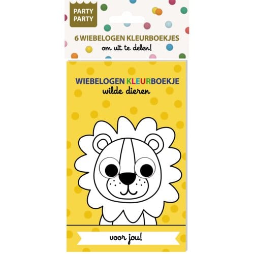 Party Party 6 Wiebelogen Kleurboekjes - Wilde Dieren - Interstat