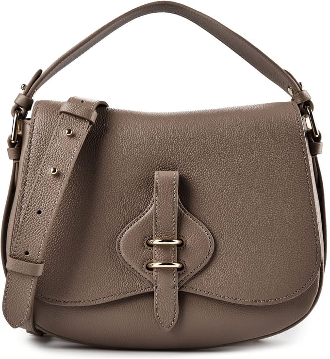 Coccinelle Mavery Schoudertas Leder 27 cm - Dames - warm taupe