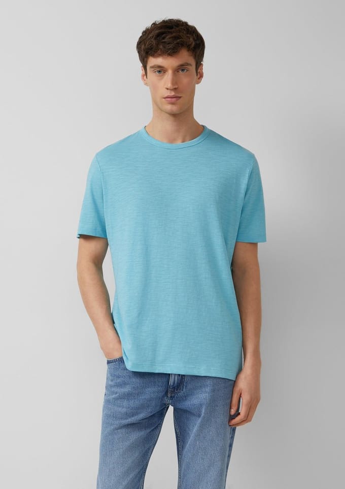 T-shirt van zacht gemengd katoenjersey met logodetail s.Oliver