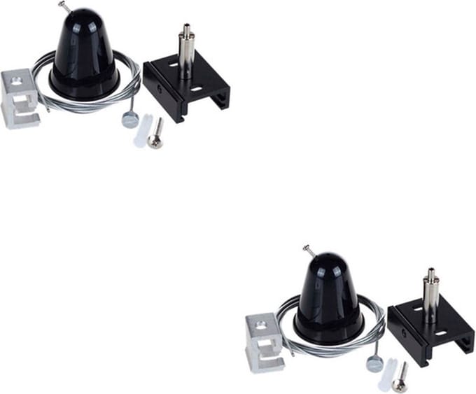 Spanningsrail Ophangset 2 Pack - Facto - 3 Fase - 1 Meter - Zwart