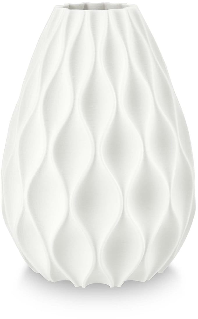 vtwonen Vaas Waves - Bloemenvaas van Porcelein - 3D print - 20x28.5cm