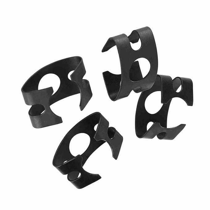 4 stuks Remleidingklemmen voor Golf MK1 MK2 Cabriolet Scirocco 1.6 1.8 GTI 4D0611715B black
