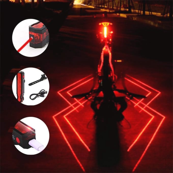 LED Achterlicht met 3 Modi voor Racefietsen - Ideaal Camping Accessoire