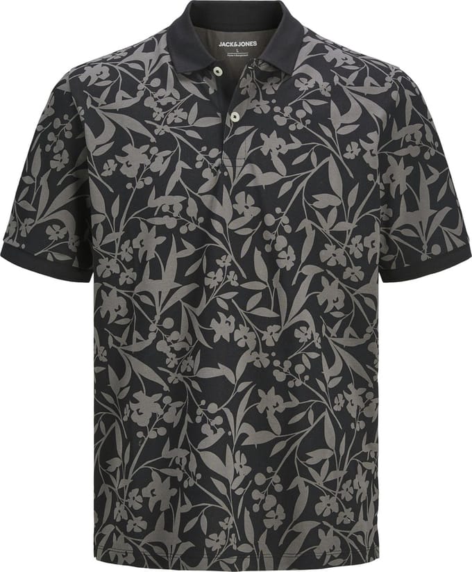 JACK&JONES - JJJEFF MONOCHROME AOP POLO SS - Heren - Polo's