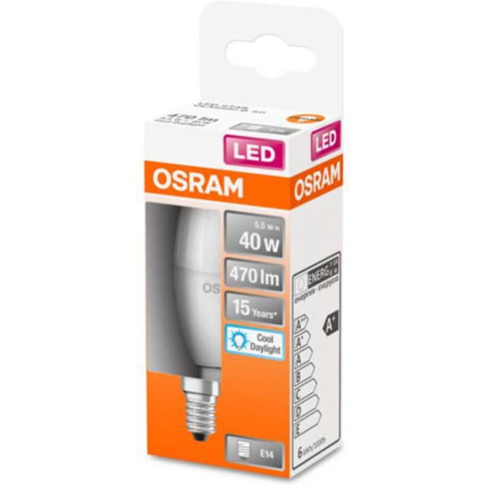 OSRAM Classic B LED lamp E14 4,9W 6.500K mat