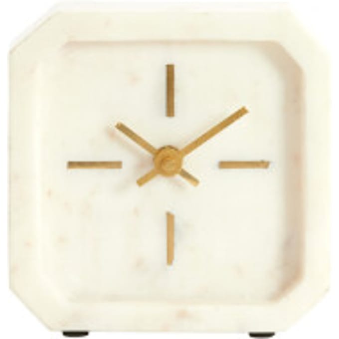 Light & Living - Klok PABLIA - 13x4x13 cm - Wit