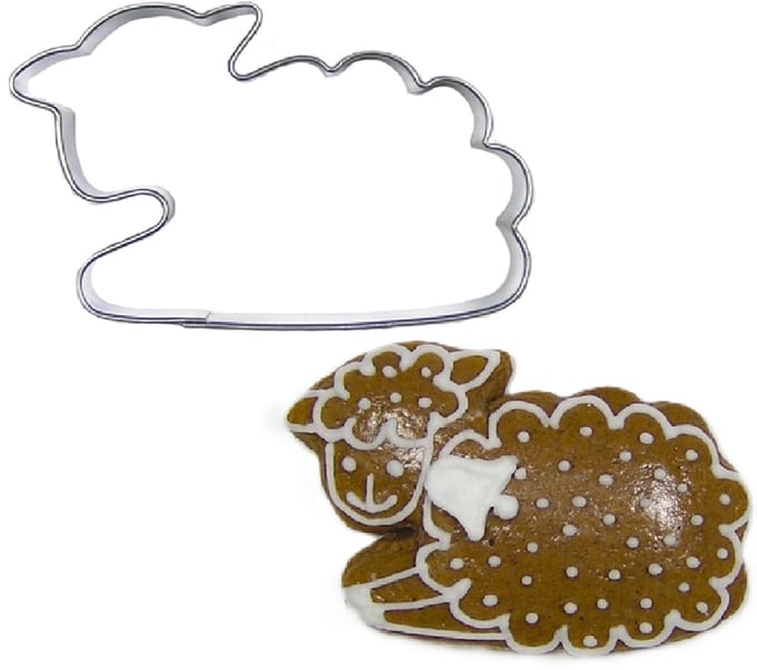 BrandNewCake Uitsteekvorm Schaap Liggend RVS 7cm