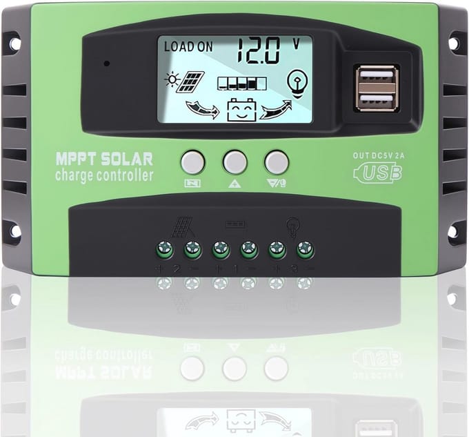 Waterproof MPPT Solar Charging Controller voor 12V/24V Systemen - Max 100V PV Ingang met LCD Display