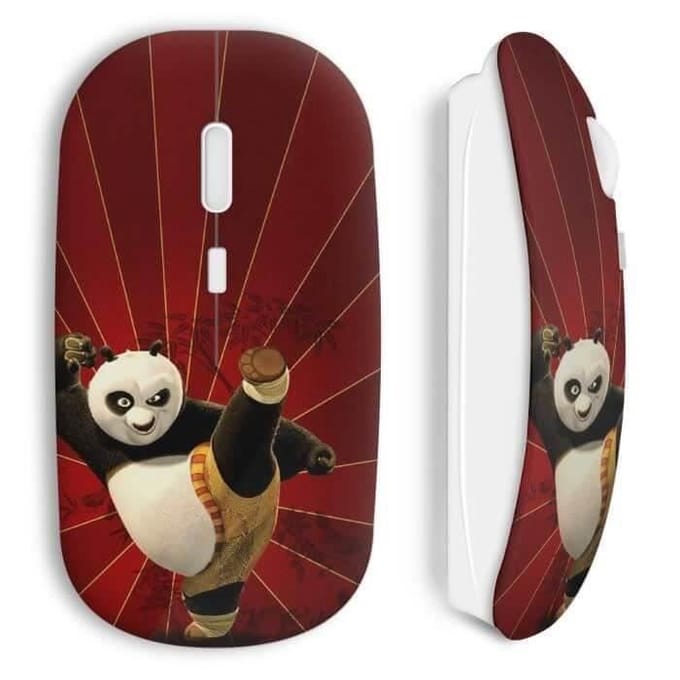 Draadloze muis kungfu panda rood
