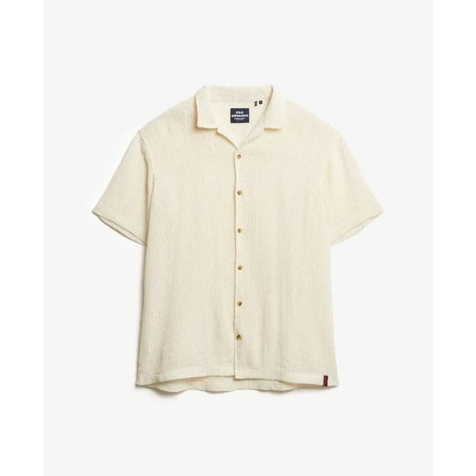 Superdry - Gebreid overhemd met textuur - Heren - Shirts