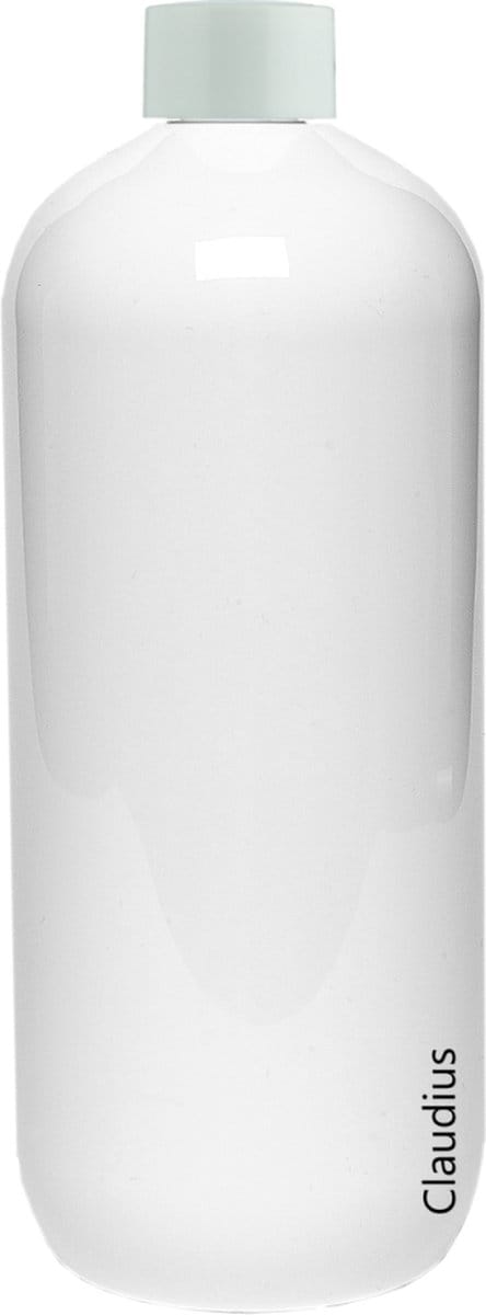 Lege Plastic Fles 1 liter PET wit - met witte dop - set van 10 stuks - Navulbaar - Leeg