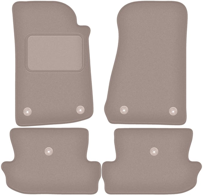 Beige velours vloermatten voor: Jeep Wrangler JL 4-deurs (2017-)