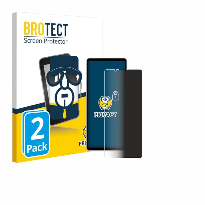 BROTECT - privacy screenprotector voor Sony Xperia 5 V - Folie Beschermfolie Blauwlichtfilter 2 Stuks