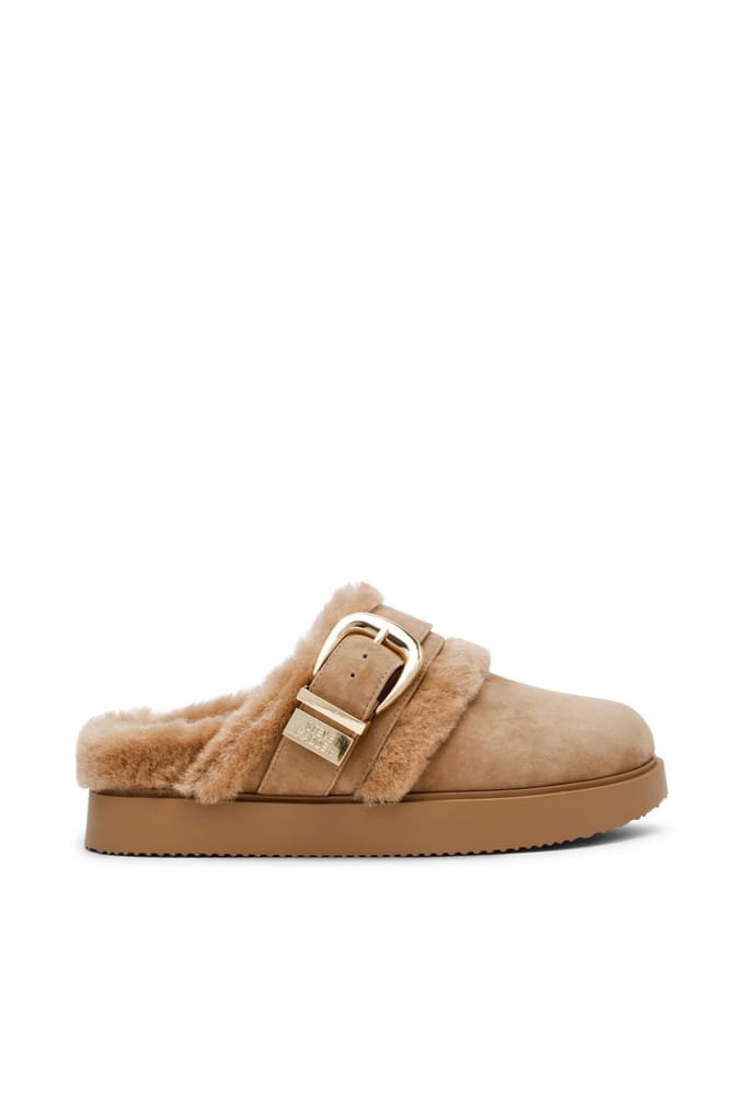 Steve Madden Cozy Up Mules Tan Suede Taglia: 38 | Infradito Outlet | Donna