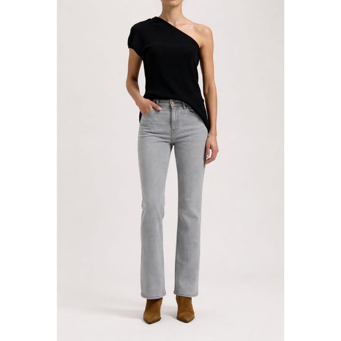 Mud Jeans Isy High Flared Faded Grey Size: W32L30 | Flared Outlet | Dames | Grijs