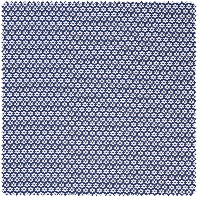 Katoenen poplin stof "Daisy" - Marineblauw