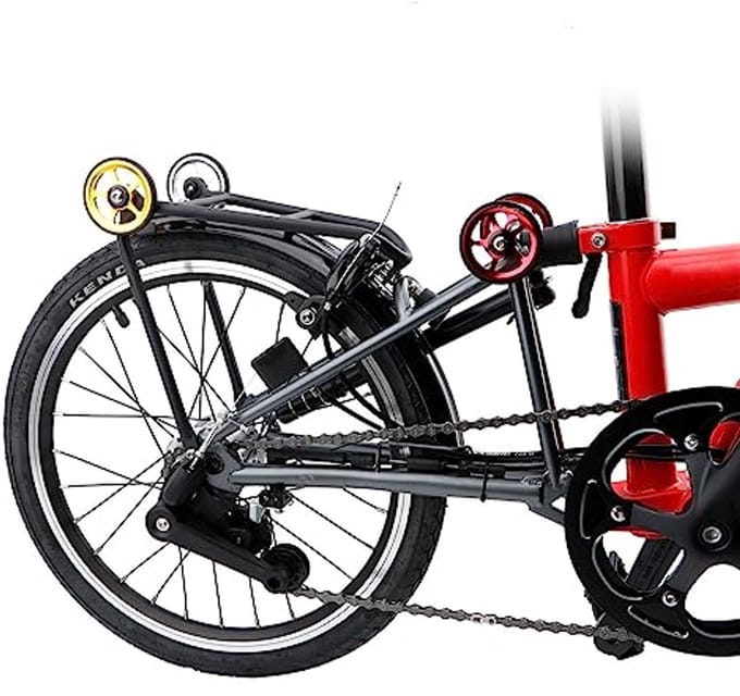 Vouwfiets Wielen - Easy Wheels - Fiets Duwen - Aluminiumlegering - 60mm - Zwart