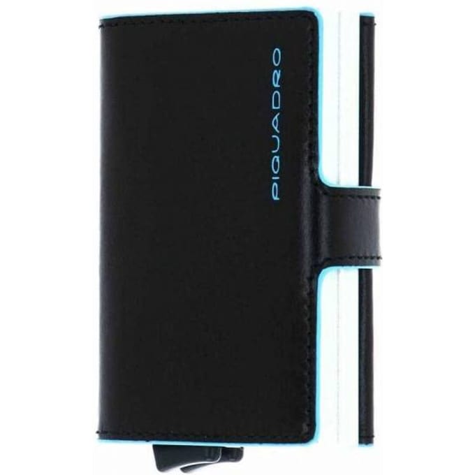 Kaarthouder Piquadro Blauw Vierkant Zwart Leder - PP5472B2R-N