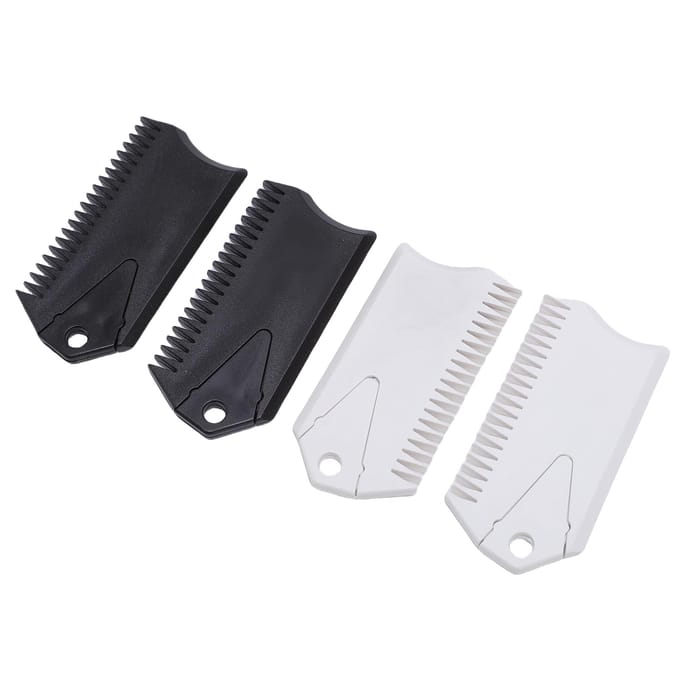 Surfplank Schraper PVC Surf Wax Kam Surfplank Wax Applicator Verwijderaar Onderhoudstool voor Surfplank 2 Zwart 2 Wit white