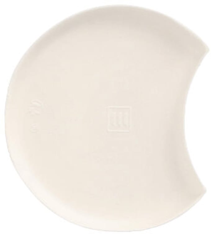 100 Borden Suikerriet pure halve maan Ø 9 cm · 1 cm wit Cella