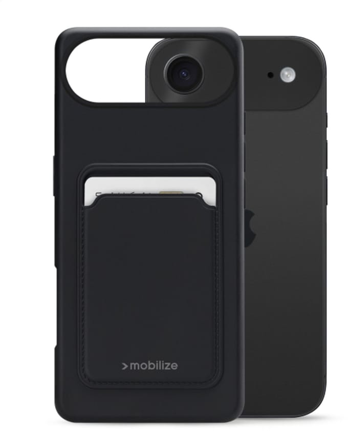 Mobilize Rubber Gelly Card Case - Geschikt voor Apple iPhone Air - Matt Black
