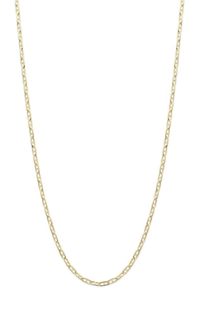 Mori Gold Filté 2,4mm breed collier, Mariner schakel, goud gevuld 1/20